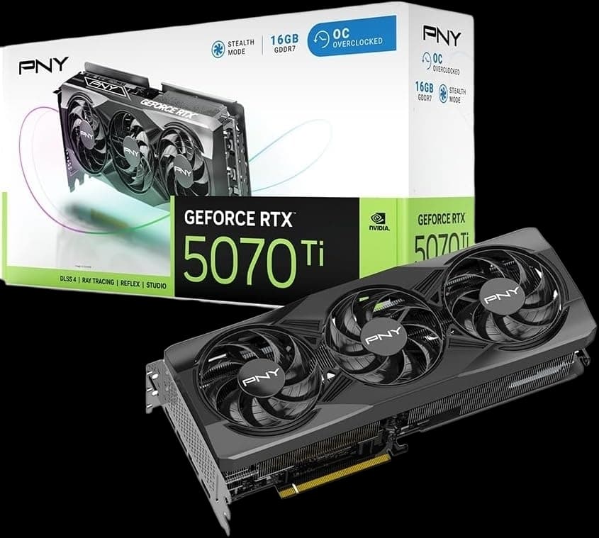 Graphics Card PNY GeForce RTX™ 5070 Ti OC Triple Fan Graphics Card 16GB GDDR