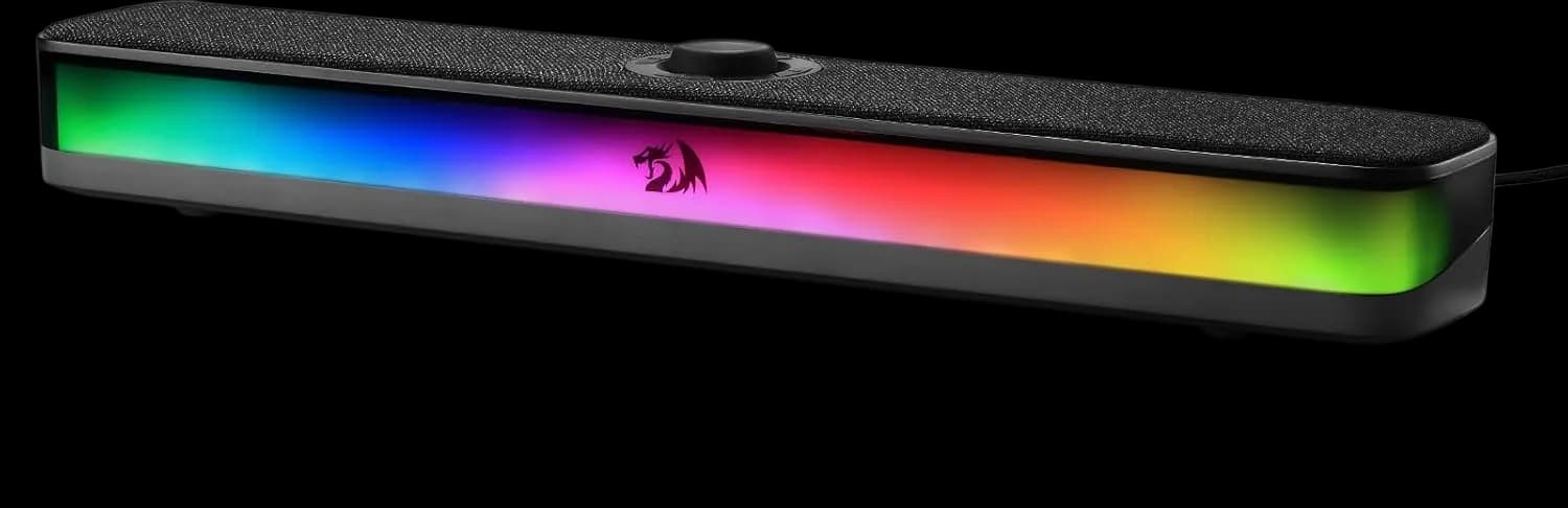 Redragon GS515 RGB Desktop Soundbar, 2.0 Channel Stereo Computer Speakers for Desktop