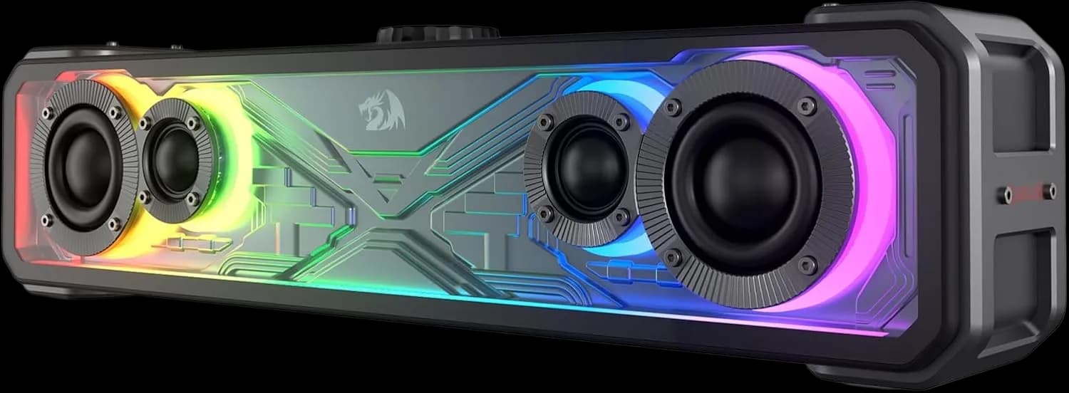 Redragon GS817 RGB Desktop Soundbar, 2.0 Channel Stereo Speakers for Desktop