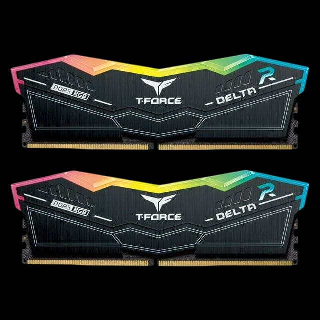 T-Force Delta 32GB CL-38 RGB (2 x 16GB) DDR5 6000MHz RAM (Black)