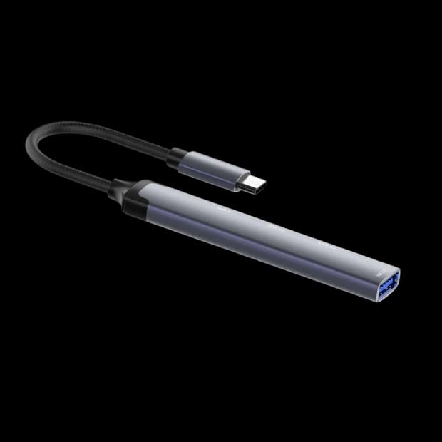 LDNIO DS-34C 4-in-1 USB-C Hub Adapter with 1×USB 3.0, 2×USB 2.0 & USB-C Port, High-Speed Data Transfer 5Gbps, Type-C Docking Station for Laptop, MacBook, Tablet & USB-C Devices - Image 3