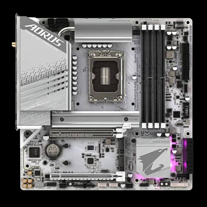 Motherboard GIGABYTE Z790M Aorus Elite AX Ice DDR5 Motherboard (White)