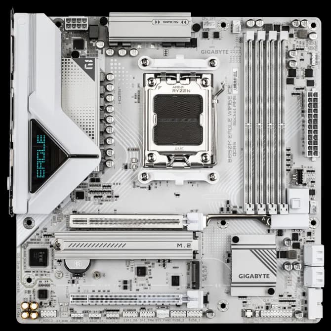 Gigabyte B850M Eagle WiFi 6E Ice AMD DDR5 Motherboard - Image 1