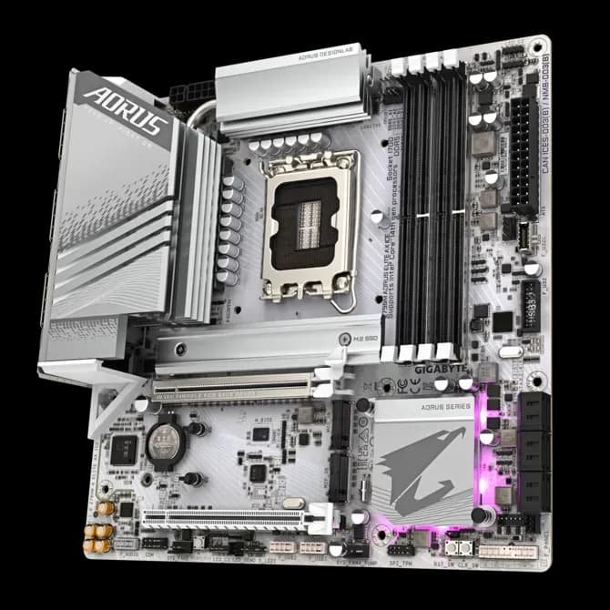 Motherboard GIGABYTE Z790M Aorus Elite AX Ice DDR5 Motherboard (White) - Image 3