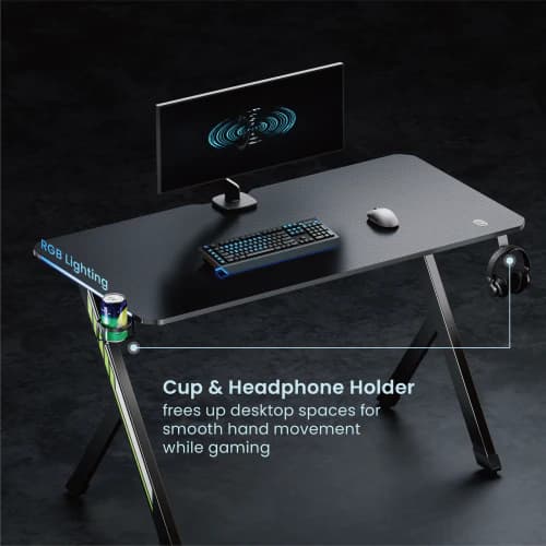 Avetron GT200-4 RGB Gaming Desk (1200x600 mm) - Image 8