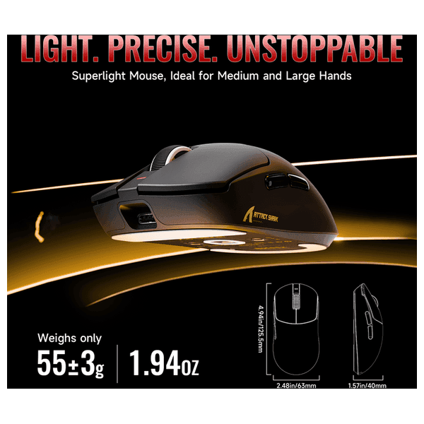 ATTACK SHARK X8 SE Wireless Gaming Mouse - Image 4