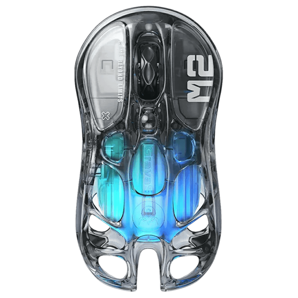 GravaStar Mercury M2 Wireless Gaming Mouse — Stealth Black (Transparent)