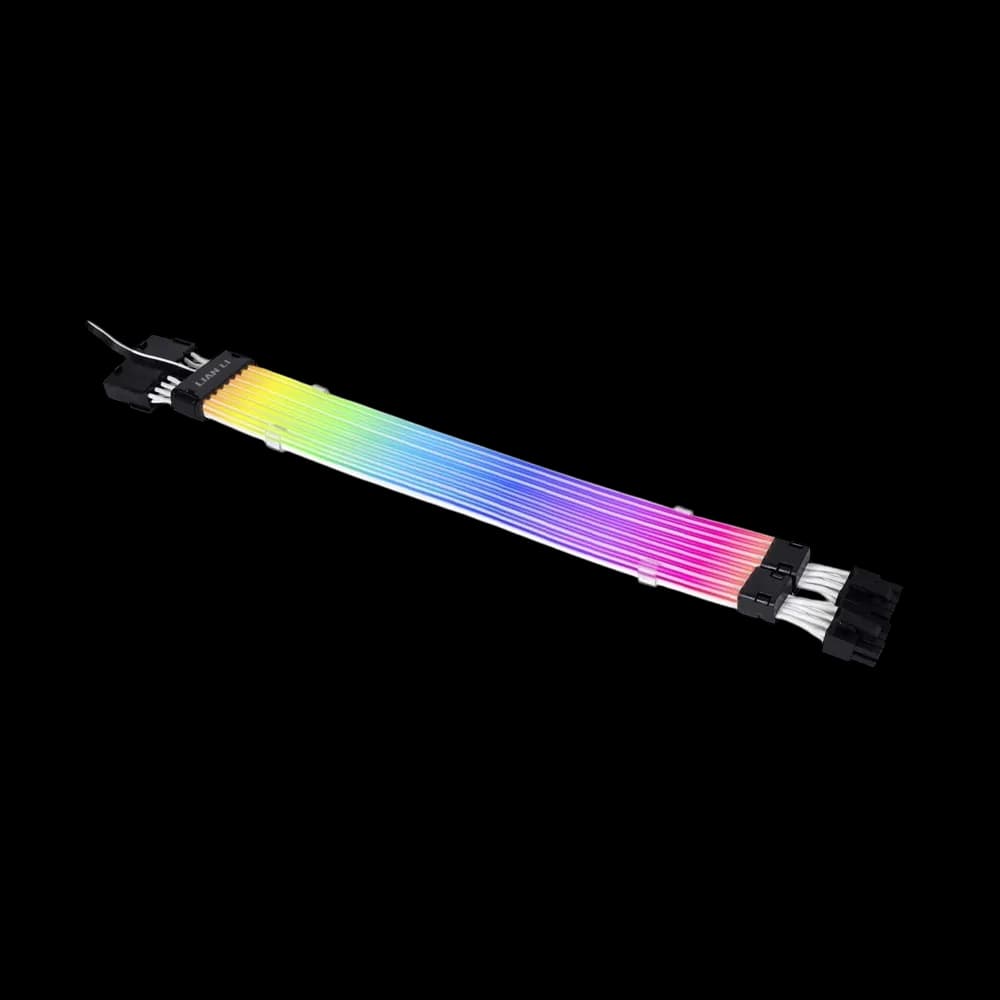 LIAN LI Strimer Plus V2 8 PIN GPU Extension Addressable RGB 300mm Cable, Black