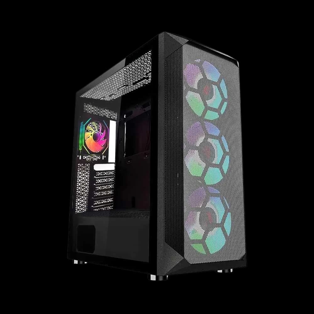 WJCOOLMAN Wanjia 360 Front Mesh +4 RGB Fnas, E-ATX/ATX/M-ATX/MINI-ITX, S360 Radiator, Silent - Black