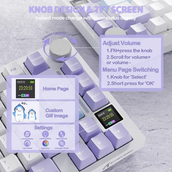 Attack Shark X820 Ultra Wireless Star White - Image 5