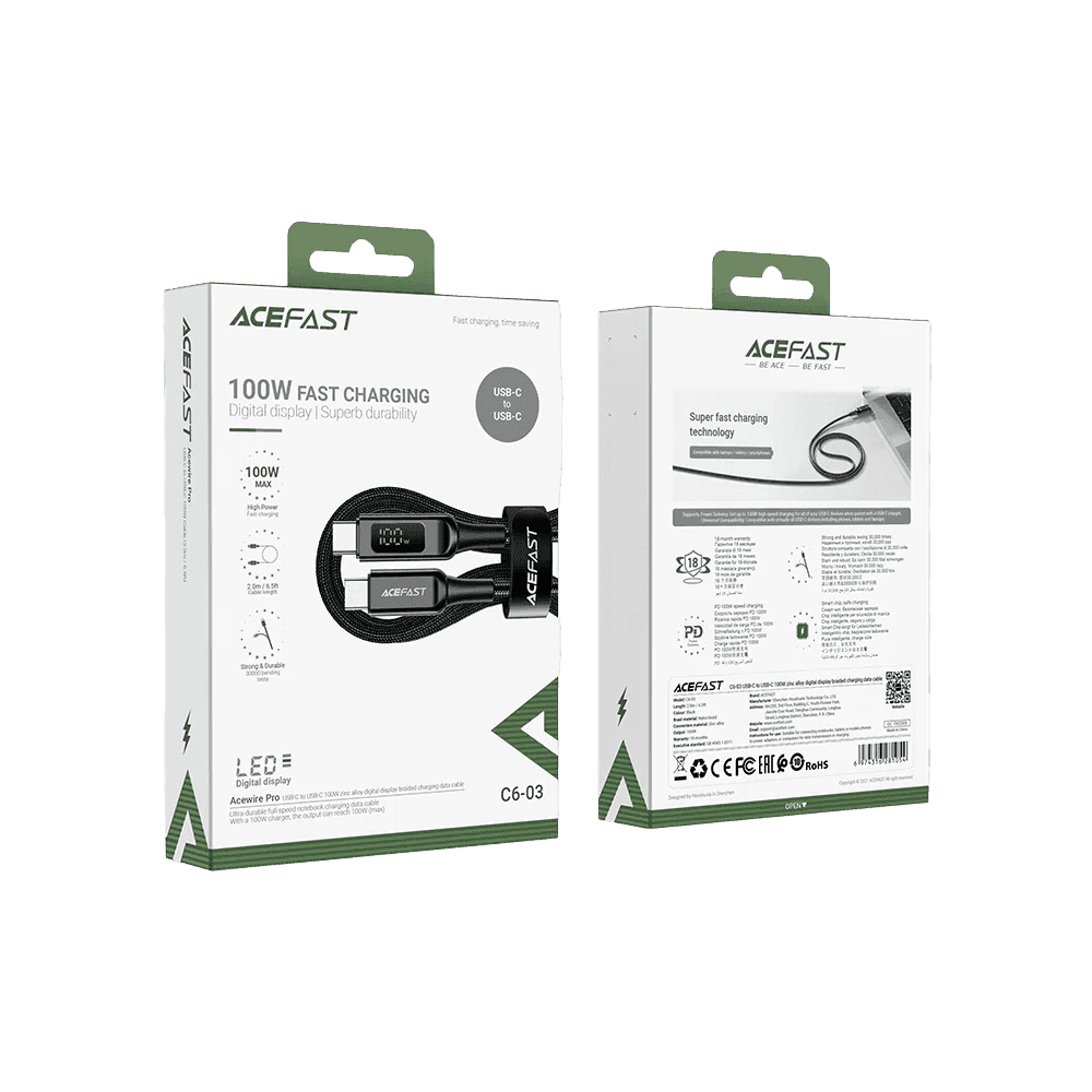 ACEFAST Charging Data Cable C6-03 USB-C to USB-C 100W