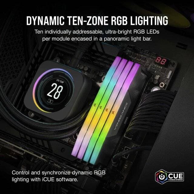 Corsair Vengeance 64GB DDR5 6000MHz RGB (2 x 32GB) RAM - Image 3