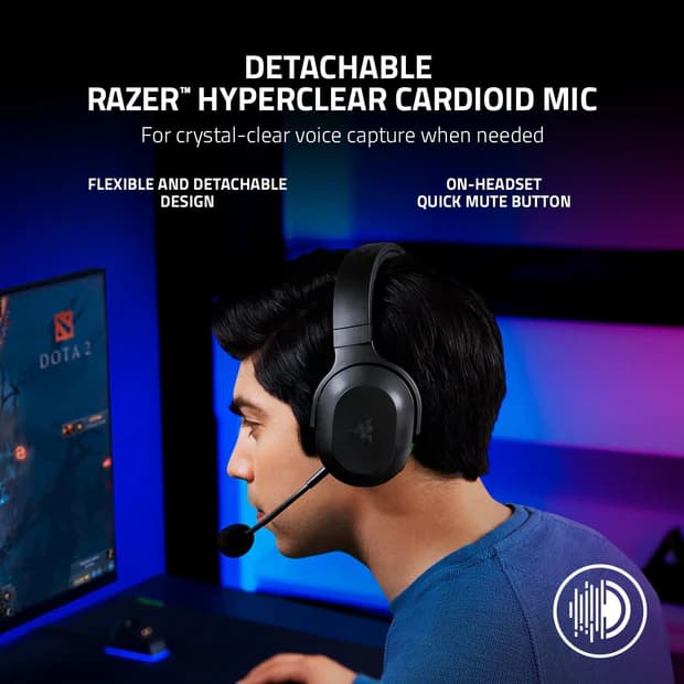 Razer Barracuda X Wireless Gaming Headset – 2.4GHz & Bluetooth, 50Hr Battery, Detachable Mic, Multi-Platform - Image 6