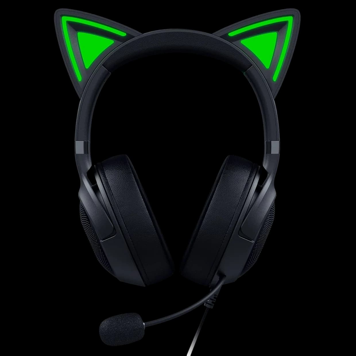 Razer Kraken Kitty V2 - Wired RGB Headset with Kitty Ears (Stream Reactive Lighting, HyperClear Cardioid Mic, Triforce 40mm Drivers, 7.1 Surround Sound) Black