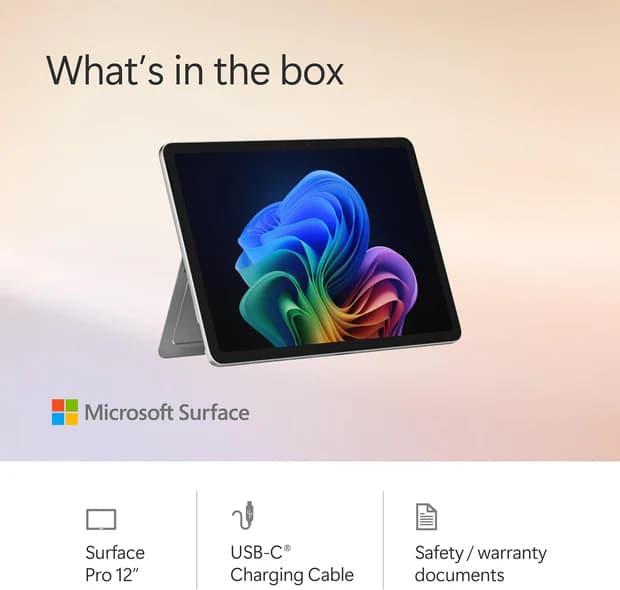 Microsoft Surface Pro for Business Copilot+ PC 12" Tablet Touch Display 90Hz - Snapdragon X Plus - 16GB RAM - 256GB SSD - WIN 11 PRO - Image 10
