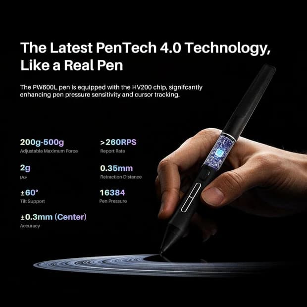 HUION Kamvas 22 (Gen 3) 21.5" 2.5K QHD Pen Display, 90Hz IPS Screen - Image 8