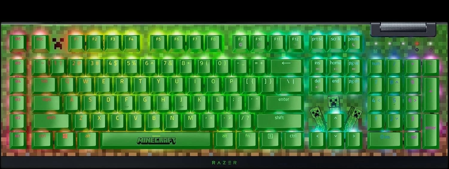 Razer BlackWidow V4 X Mechanical Gaming Keyboard Minecraft Edition