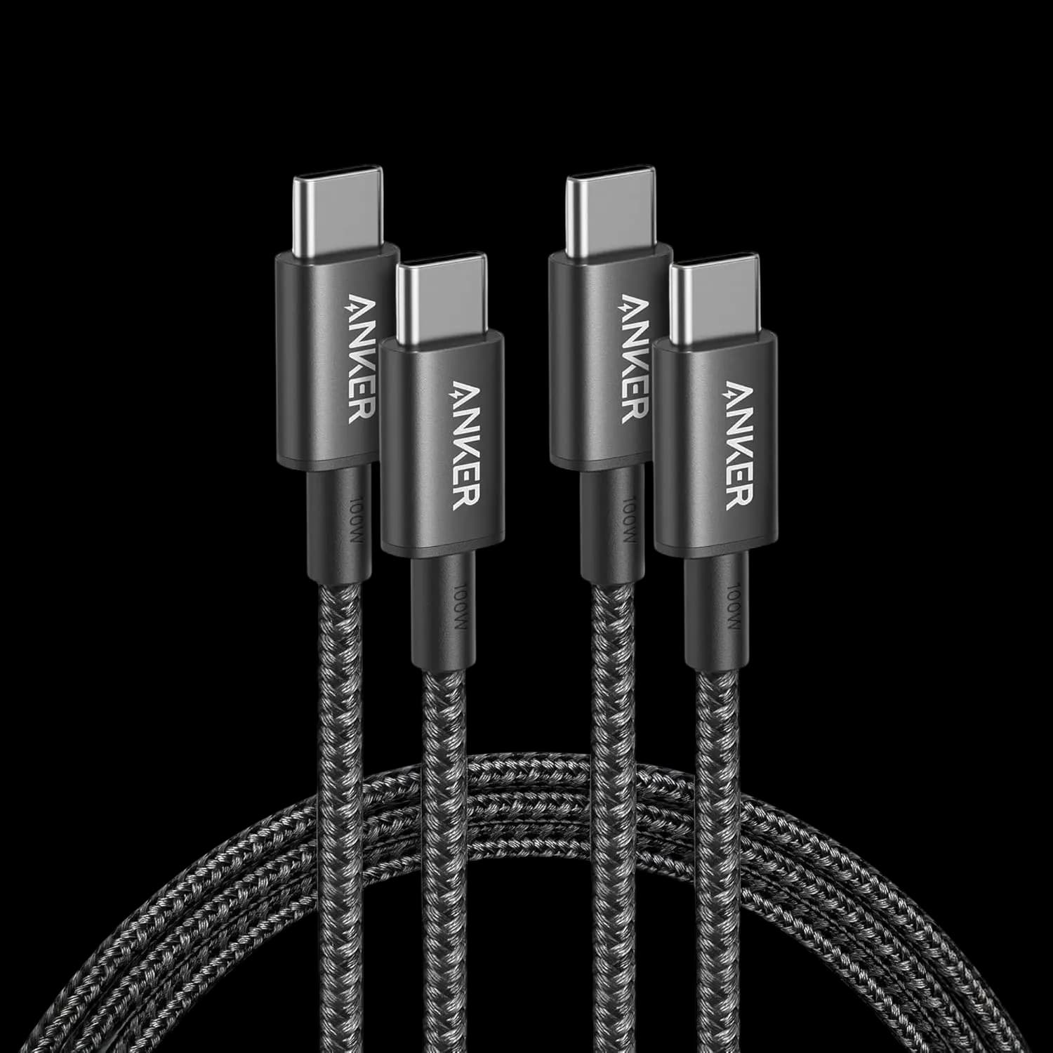 Anker 333 USB-C to USB-C Cable 100W Braided 6ft Black