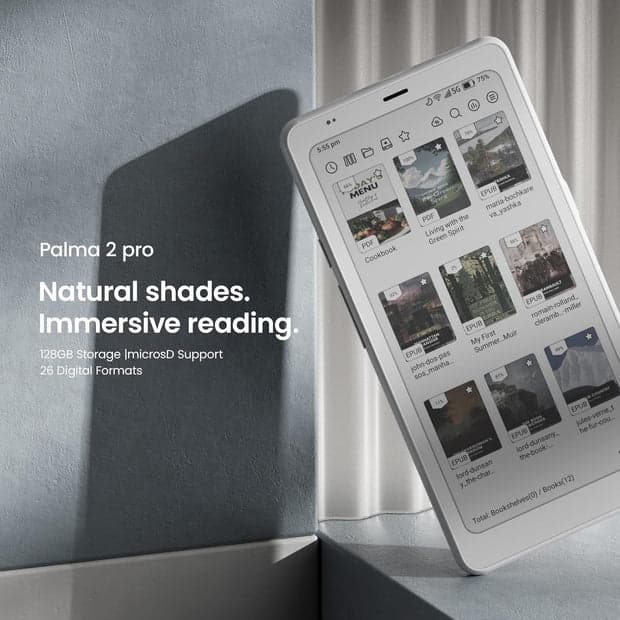 BOOX Palma 2 Pro 6.13" Color ePaper Mobile Device – Kaleido 3 Display, 8GB RAM, 128GB Storage, Android 15, 5G SIM, Front Light, Stylus Support, Compact Smart eReader - Image 4