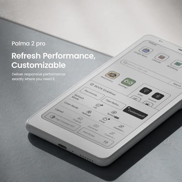 BOOX Palma 2 Pro 6.13" Color ePaper Mobile Device – Kaleido 3 Display, 8GB RAM, 128GB Storage, Android 15, 5G SIM, Front Light, Stylus Support, Compact Smart eReader - Image 7