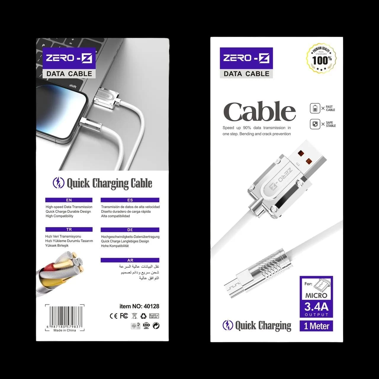 ZERO-Z 3.4A Fast Charging Micro USB Cable