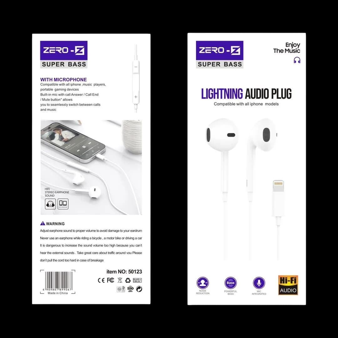ZERO-Z Super Bass Lightning Earphones