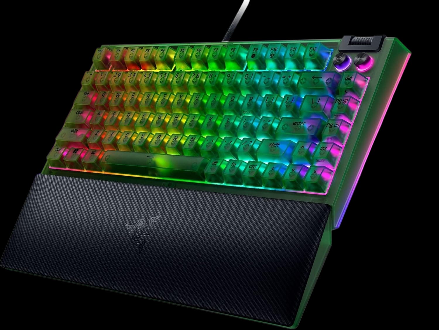Razer BlackWidow V4 75% Phantom Green Editon - Hot-swappable Mechanical Gaming Keyboard