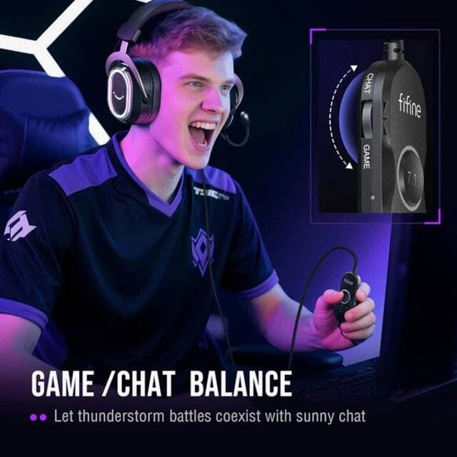 FIFINE H13 Gaming Headset 7.1 Wired Black RGB - Image 2