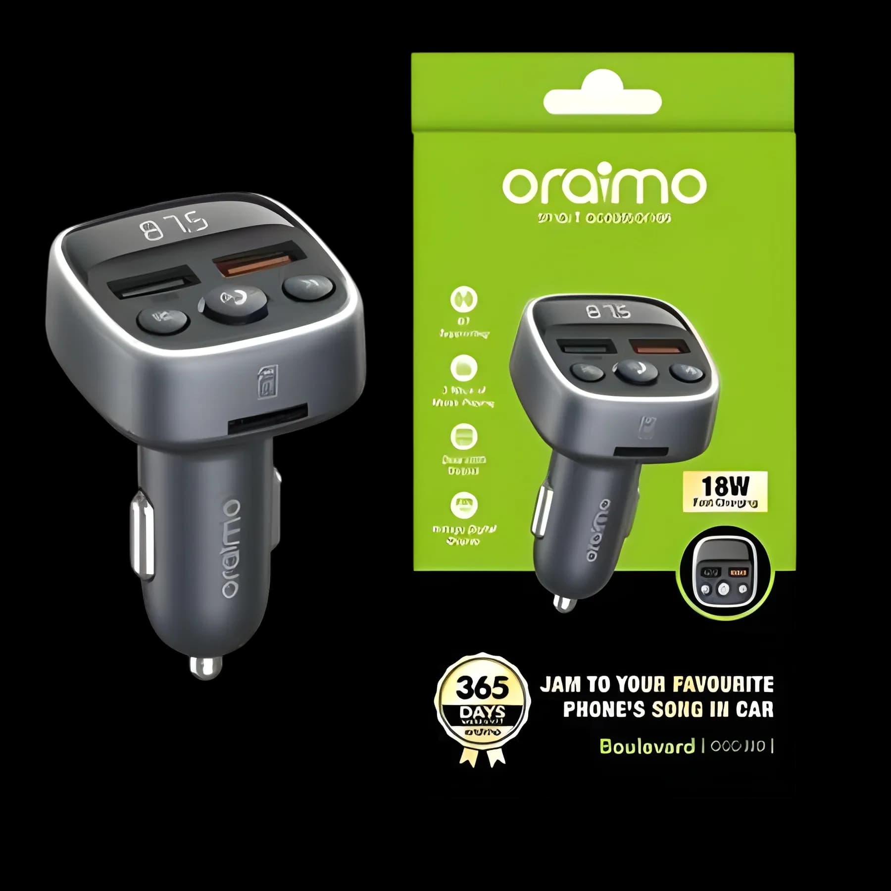 Oraimo Boulevard 18W Fast Car Charger