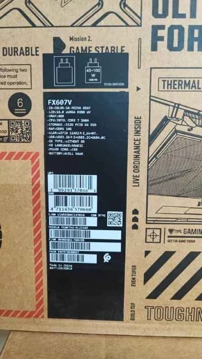 ASUS TUF Gaming F16 FX607VU-RL233AR, Intel Core 7-240H, RAM 16G, SSD 512GB, NVIDIA RTX 4050 6GB, 16.0 inch FHD 144Hz, Mecha Gray - Image 5