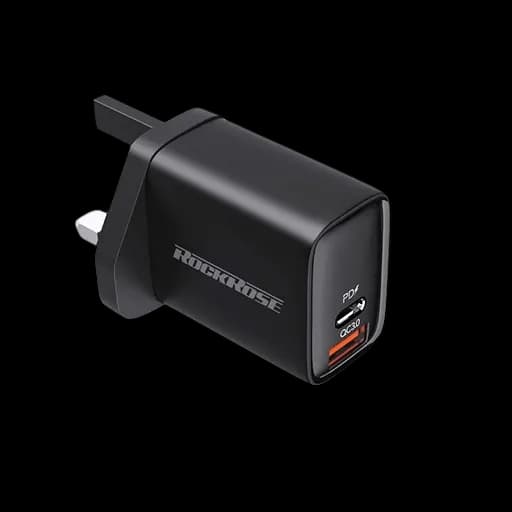 RockRose Casa AC Max 30W Dual Port Fast Charger (UK Plug)