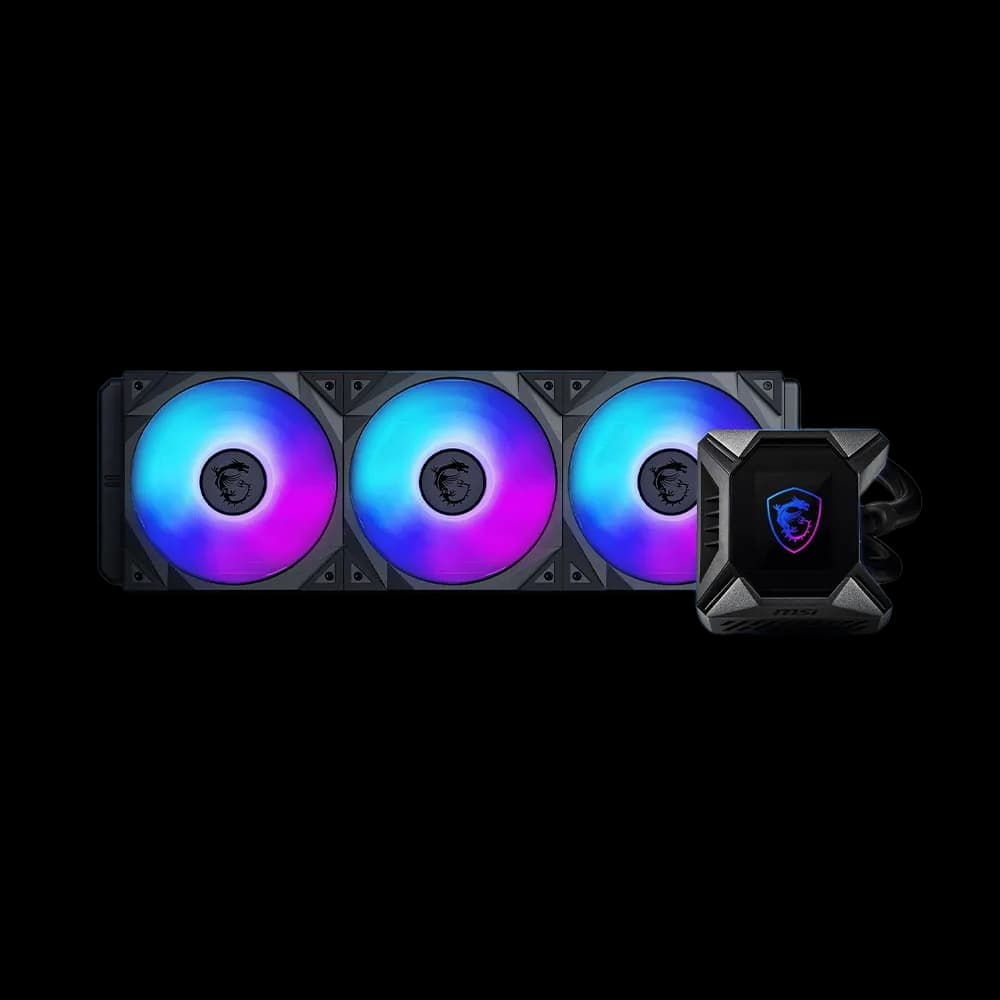 MSI MPG CoreLiquid K360 V2 AIO RGB CPU Liquid Cooler - LCD Cap Design - 360mm Radiator - Triple 120mm RGB PWN Fans