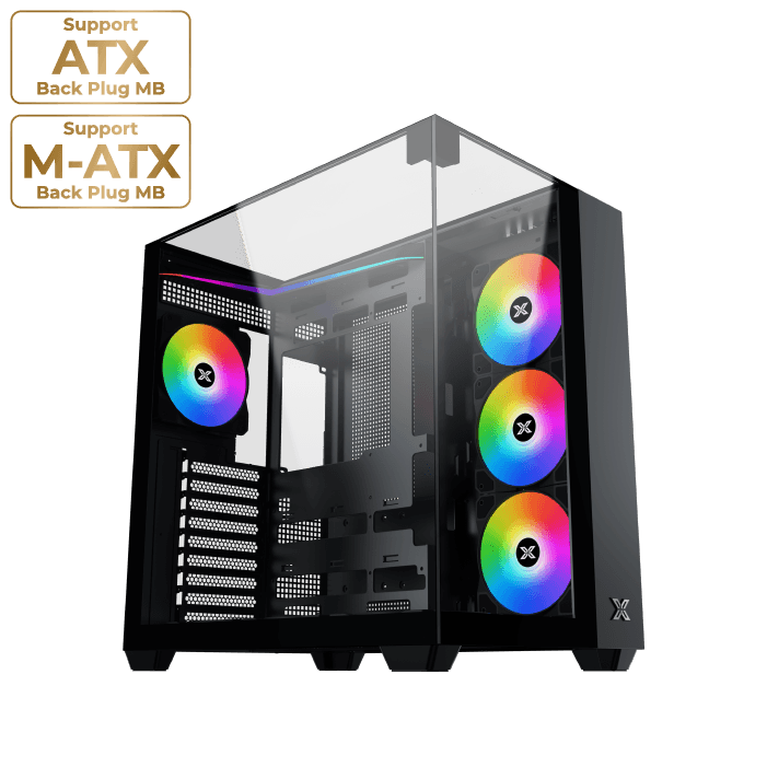Case Xigmatek Aqua V Mid Tower Case - Black