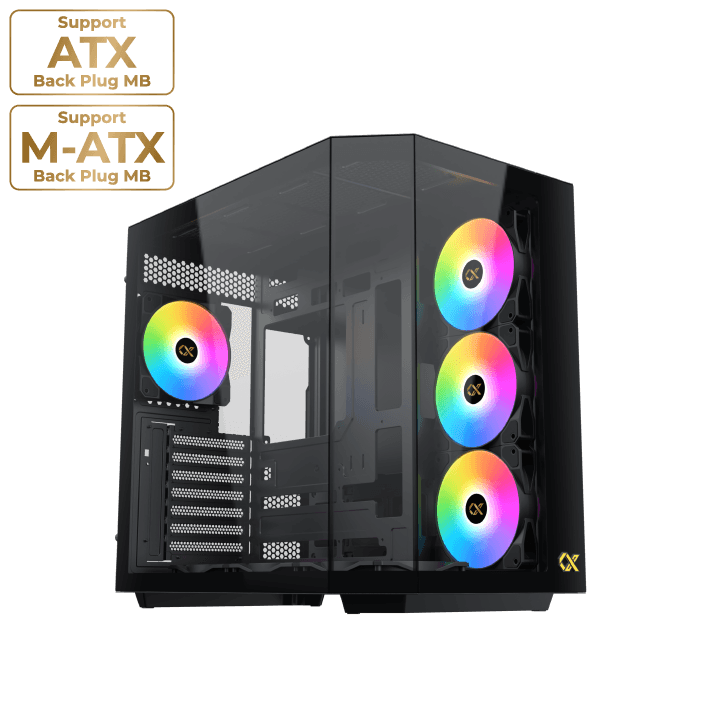 Case Xigmatek CUBI II Glass, Mid Tower Case - Black