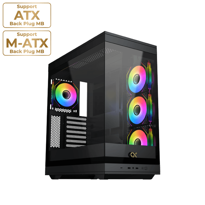 Case Xigmatek Meta Mid Tower Case - Black