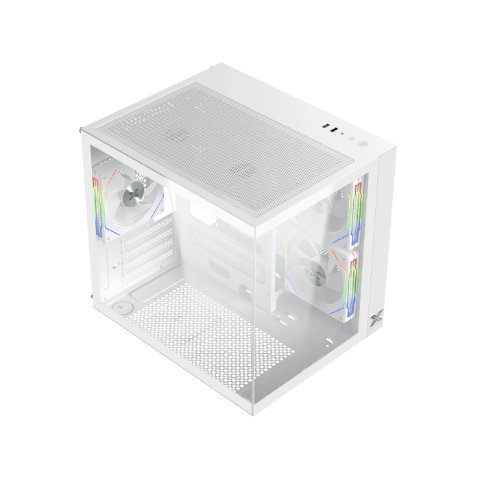 Case Xigmatek Aqua M Lite Arctic Micro Tower Case - White - Image 2