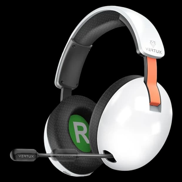 Vertux BB-8 Gaming Headset – Tri-Mode Connectivity, 50mm Drivers, Retractable Mic, 80H Bluetooth Playtime