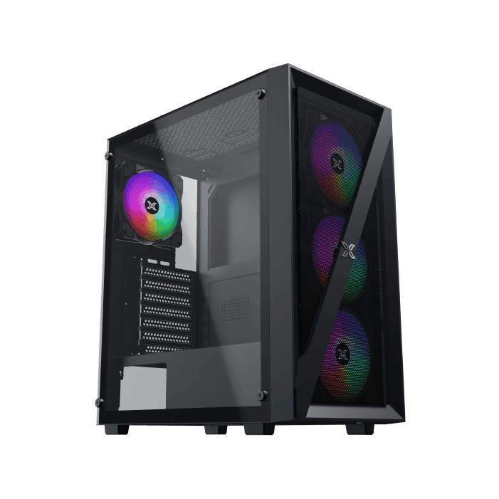 Case Xigmatek Blade RGB Mid Tower Case - Black - Image 2