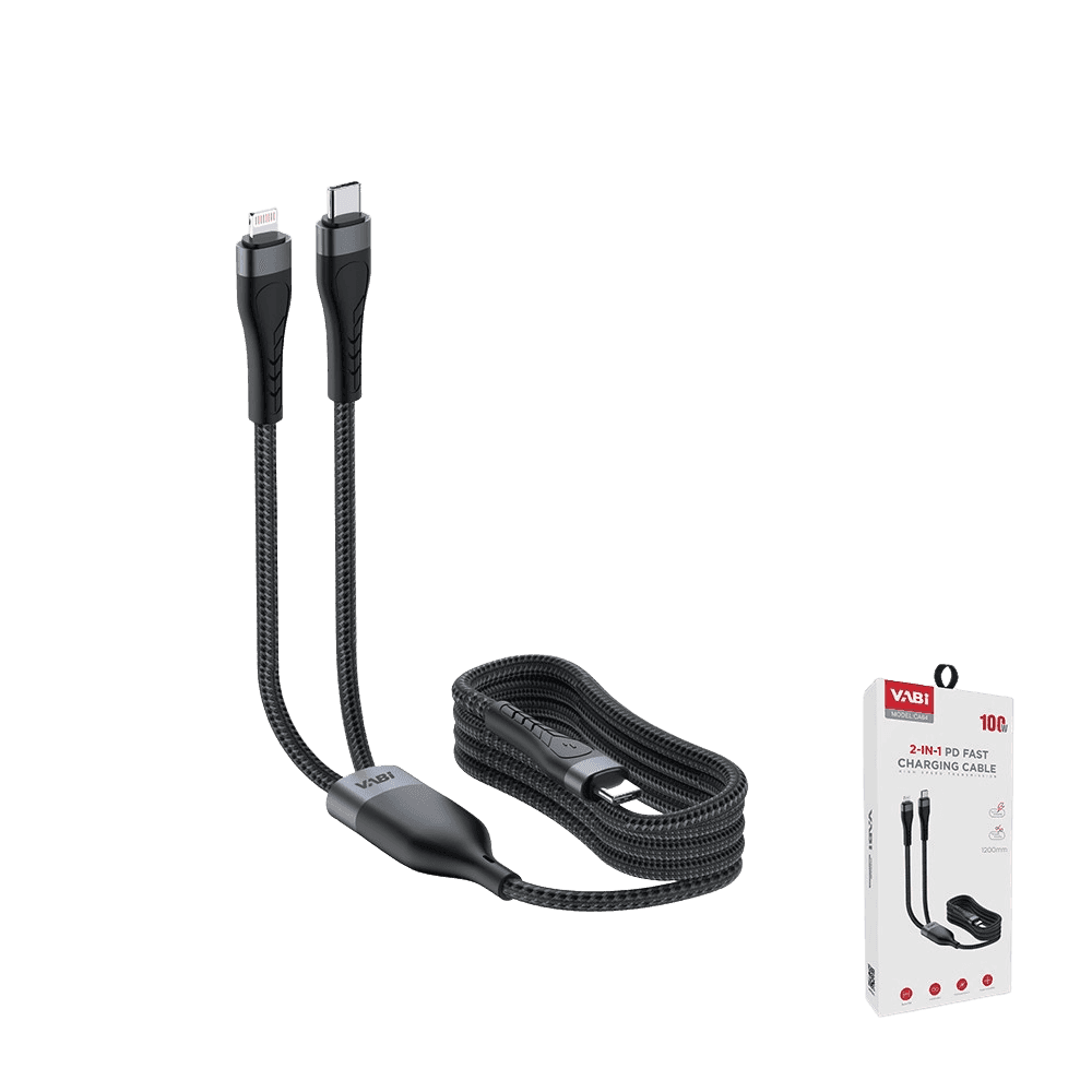VABI CA64 2-in-1 100W Super Fast Charging Data Cable