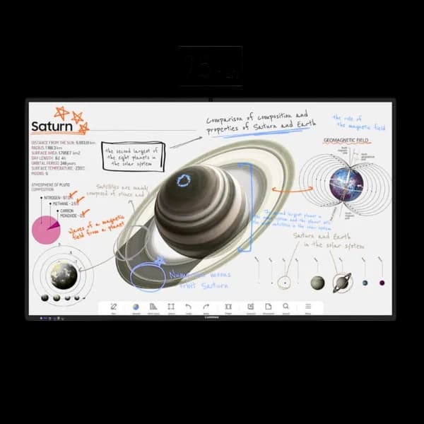 Luminex 75-Inch 4K UHD & AI Built-in Camera Smart Interactive Whiteboard, Android 13.0, RAM 8GB, Storage 128GB - Image 3