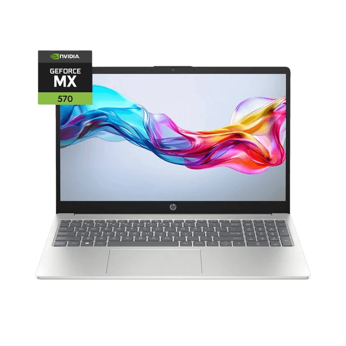 HP 15-FD0174 - Intel Core i7-1355U, RAM 16GB, SSD 512GB, NVIDIA MX570 2GB, 15.6 Inch FHD, Silver - Image 1