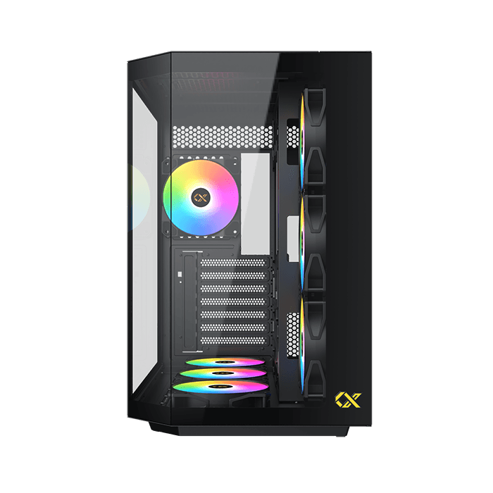 Case Xigmatek CUBI II Glass, Mid Tower Case - Black - Image 3