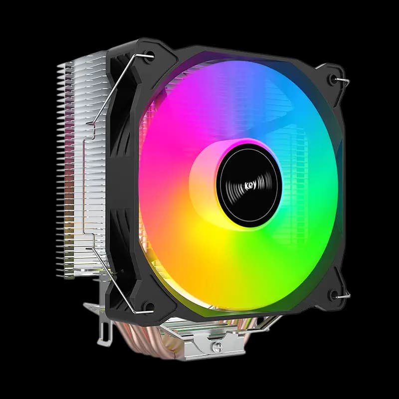 Huntkey Frozen 400SE RGB CPU Cooler – 4 Heat Pipes, 120 mm Fan