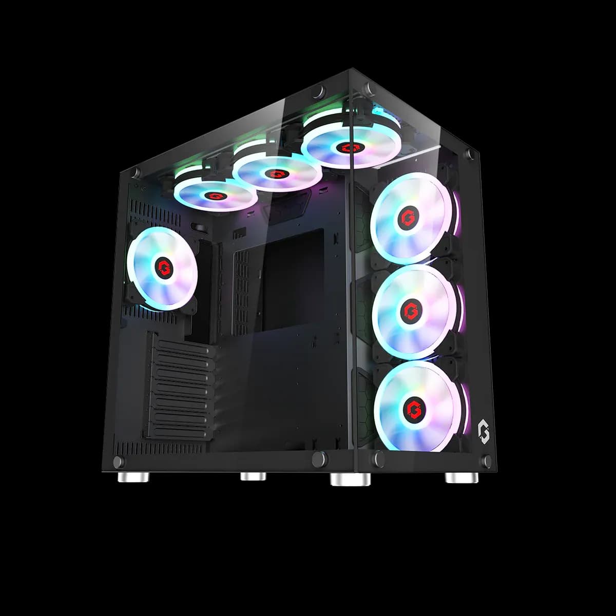 GAMEON Emperor Midnight II Series Mid Tower Gaming Case - Black