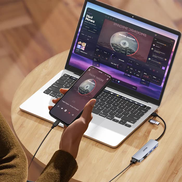 UNITEK uHUB P5+ 5-in-1 USB 5Gbps Hub with SD and Micro SD Card Reader - Image 8