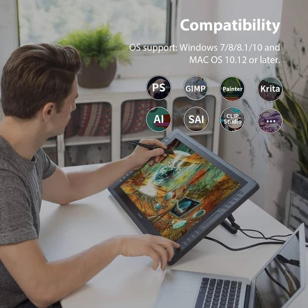 Huion Kamvas Pro 22 Drawing Display Tablet with Stand - 21.5" - Image 3