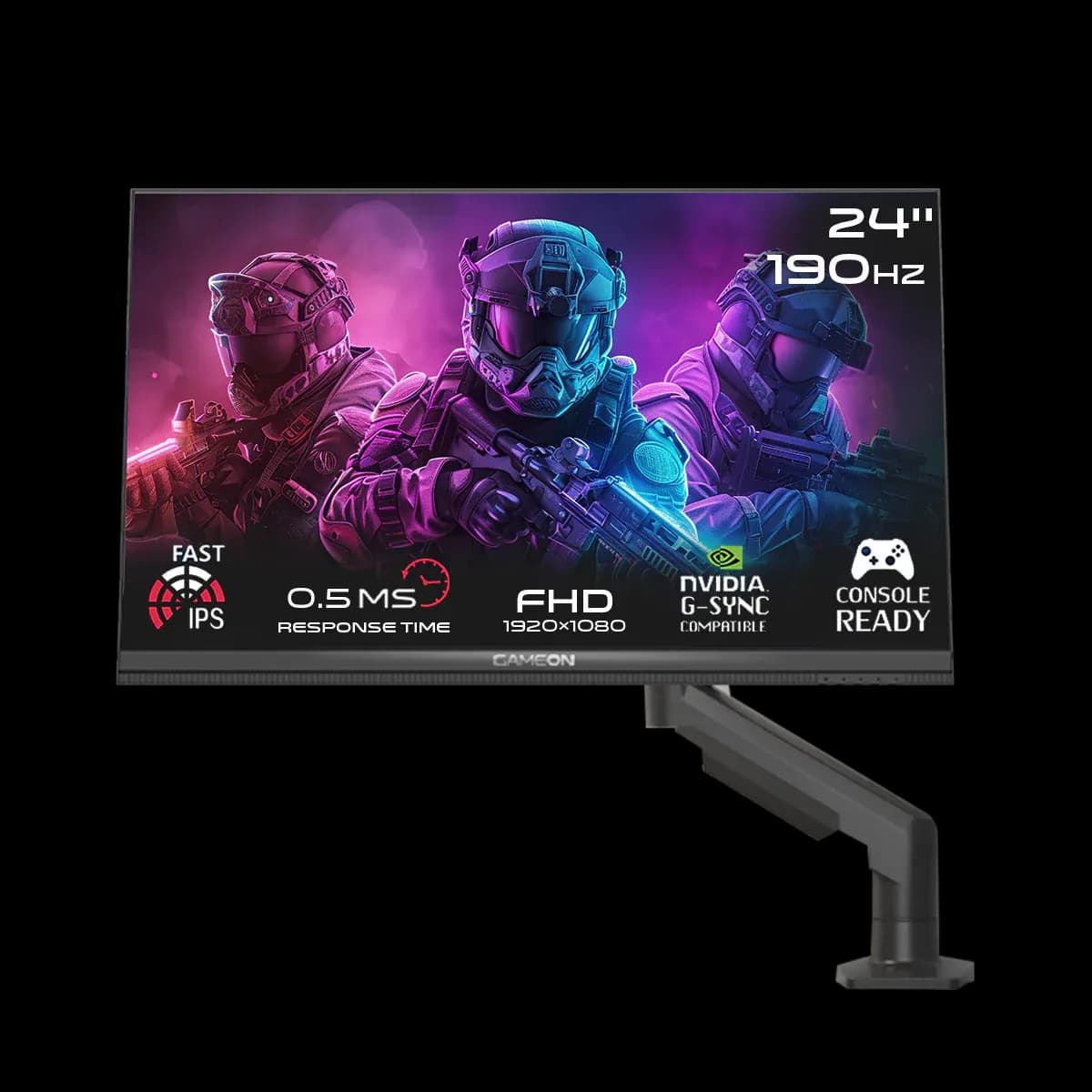 GAMEON Midnight Pro X Series 24.5" FHD Gaming Monitor