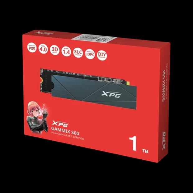 XPG GAMMIX S60 1TB PCIe Gen4 x4 NVMe SSD – Up to 5000/4200MB/s with Heat-Sink, PS5 Compatible