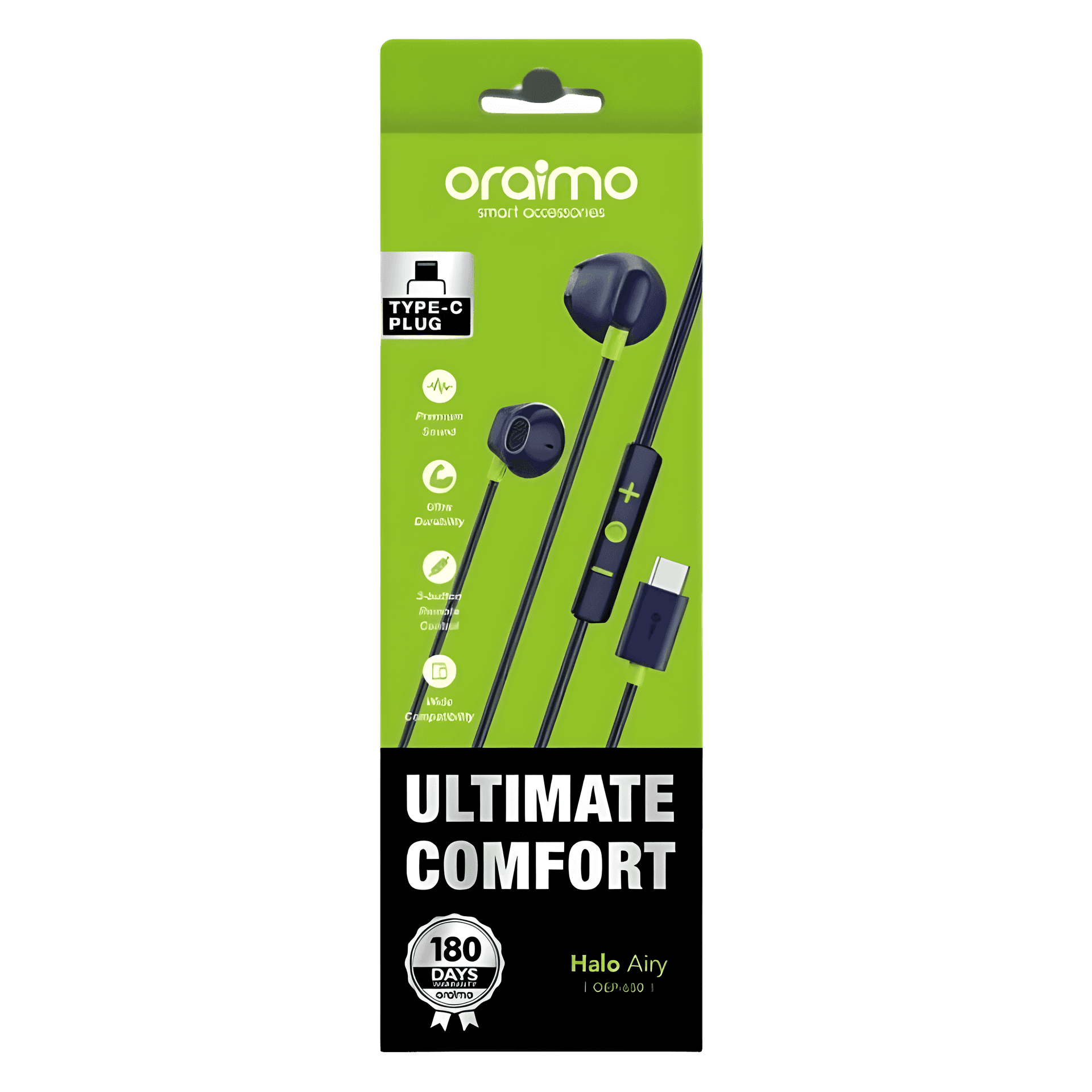 Oraimo Halo Airy Type-C Wired Earphones