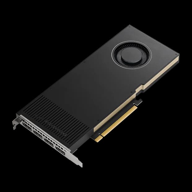 PNY NVIDIA RTX A4000 16GB GDDR6 ECC, 6144 CUDA Cores, PCIe 4.0, 140W, Single-Slot, 4x DisplayPort 1.4 - Image 3